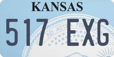 KS license plate 517EXG
