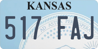 KS license plate 517FAJ