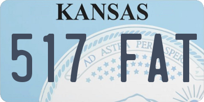 KS license plate 517FAT