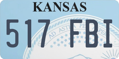 KS license plate 517FBI