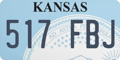 KS license plate 517FBJ
