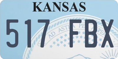 KS license plate 517FBX