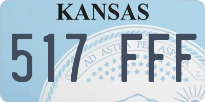 KS license plate 517FFF
