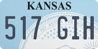KS license plate 517GIH