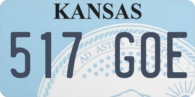 KS license plate 517GOE