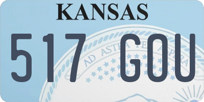 KS license plate 517GOU
