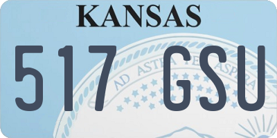 KS license plate 517GSU
