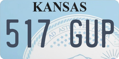 KS license plate 517GUP