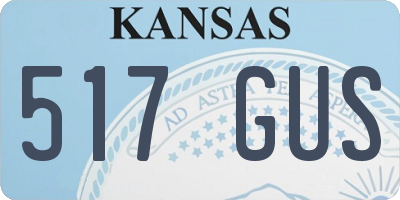 KS license plate 517GUS