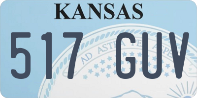 KS license plate 517GUV