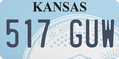 KS license plate 517GUW
