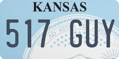 KS license plate 517GUY