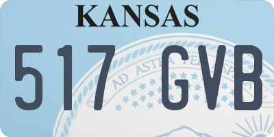 KS license plate 517GVB