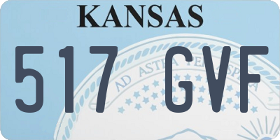 KS license plate 517GVF