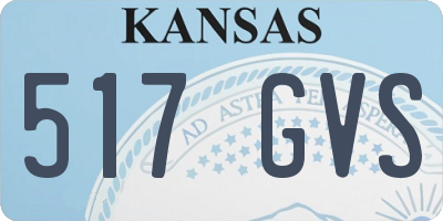 KS license plate 517GVS