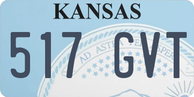 KS license plate 517GVT