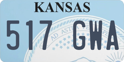 KS license plate 517GWA