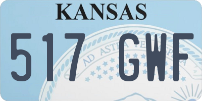 KS license plate 517GWF