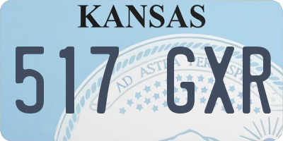 KS license plate 517GXR