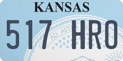 KS license plate 517HRO