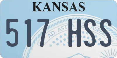 KS license plate 517HSS