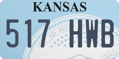 KS license plate 517HWB