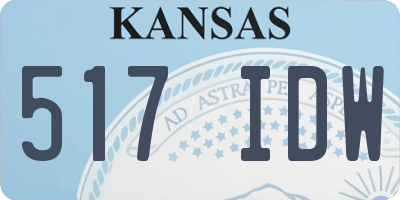 KS license plate 517IDW
