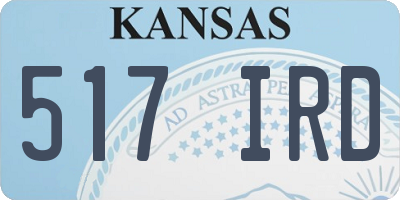 KS license plate 517IRD
