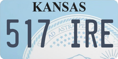 KS license plate 517IRE