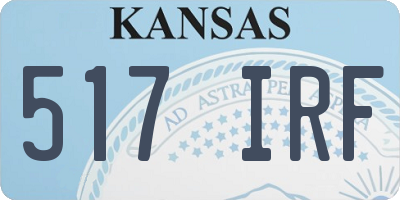 KS license plate 517IRF