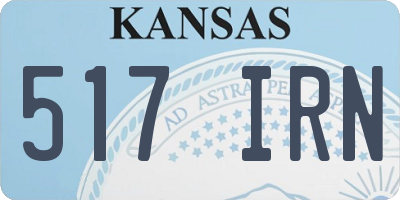 KS license plate 517IRN