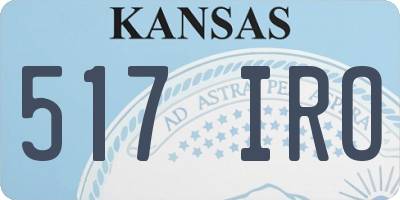 KS license plate 517IRO
