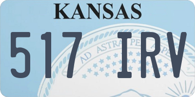 KS license plate 517IRV
