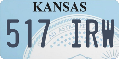 KS license plate 517IRW