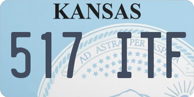 KS license plate 517ITF