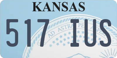 KS license plate 517IUS