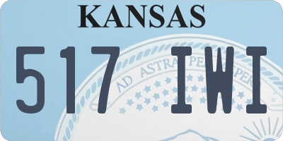 KS license plate 517IWI