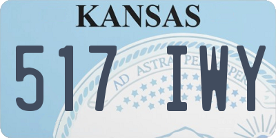 KS license plate 517IWY