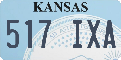 KS license plate 517IXA