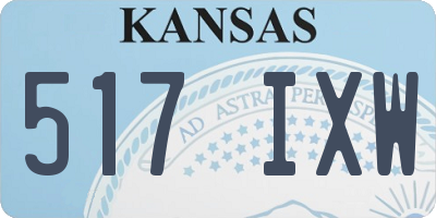 KS license plate 517IXW