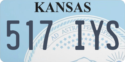 KS license plate 517IYS
