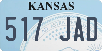 KS license plate 517JAD