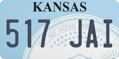 KS license plate 517JAI