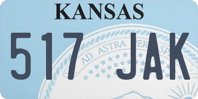 KS license plate 517JAK