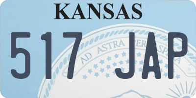 KS license plate 517JAP