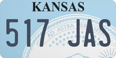 KS license plate 517JAS