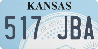 KS license plate 517JBA