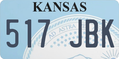 KS license plate 517JBK