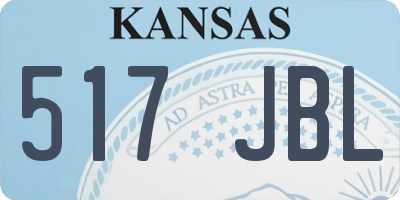 KS license plate 517JBL