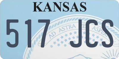 KS license plate 517JCS